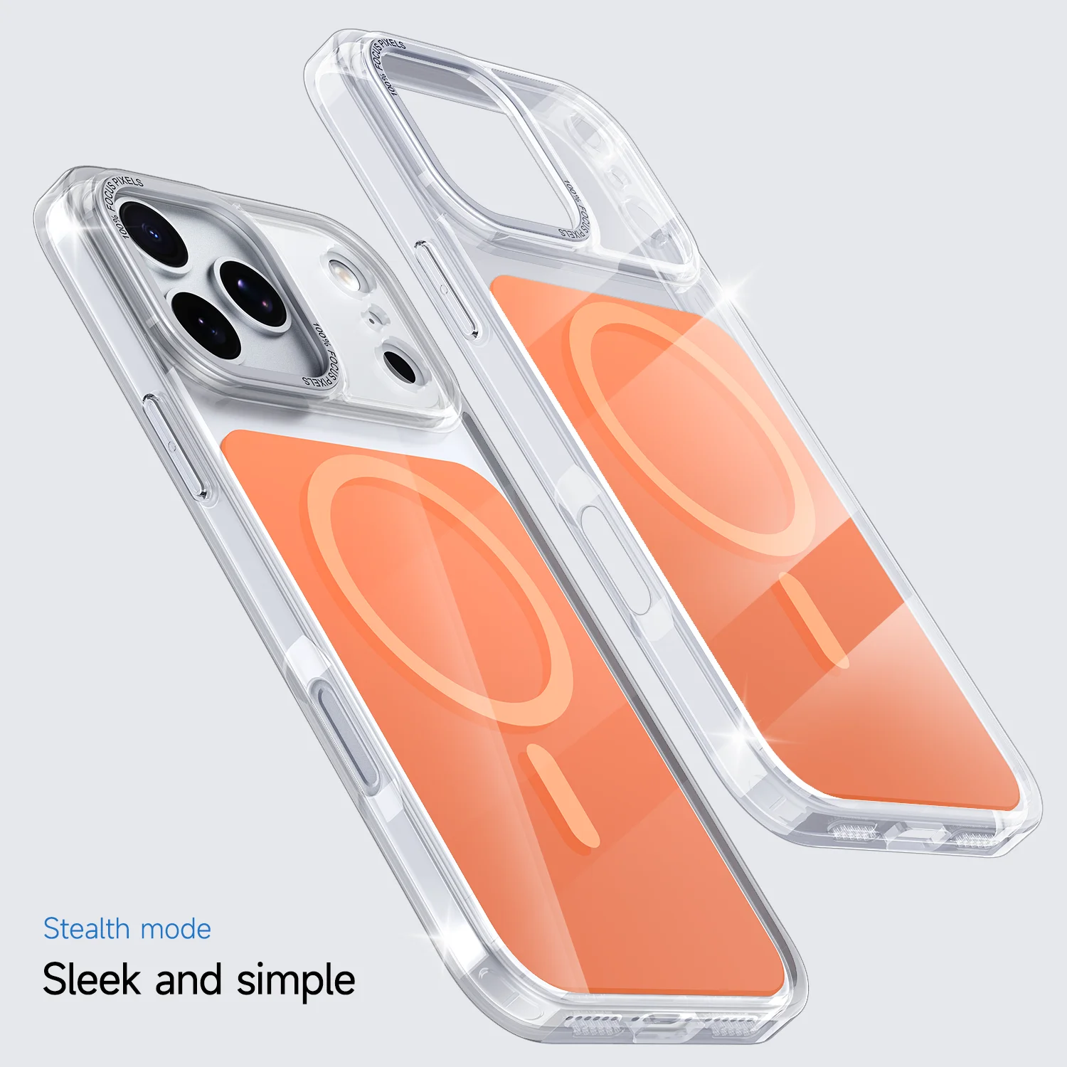 Original Magnetic Case For iPhone 17 Pro Max Clear Pc Anti-Scratch Non-Slip For iPhone 17 Air Shockproof Cover