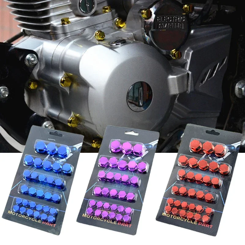 30Pc Motorcycle Mod Accessories Head Screw Cover Decorative Nut Bolt Cap Scooter Accessory Set