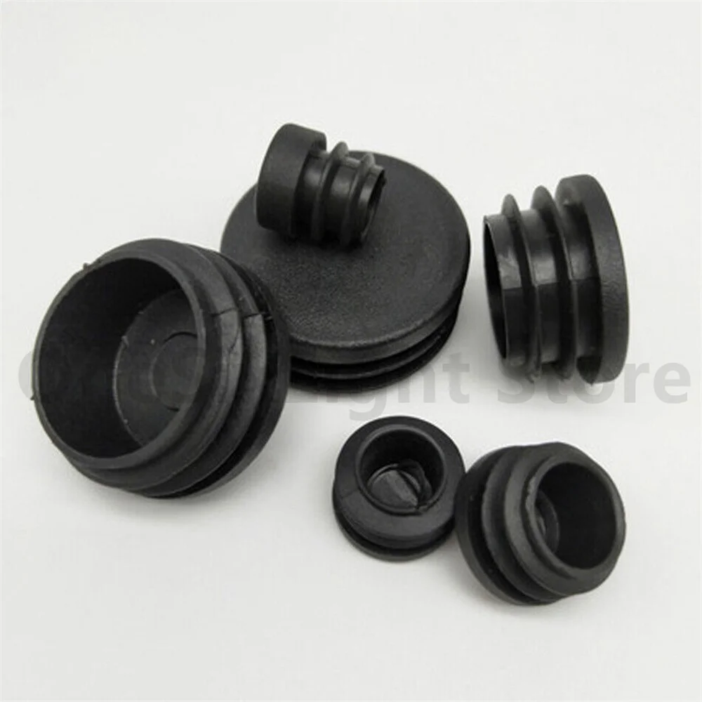 OD 76mm Black Round Finishing Plugs For Tubing 76mm Blanking Plugs Chair Glide