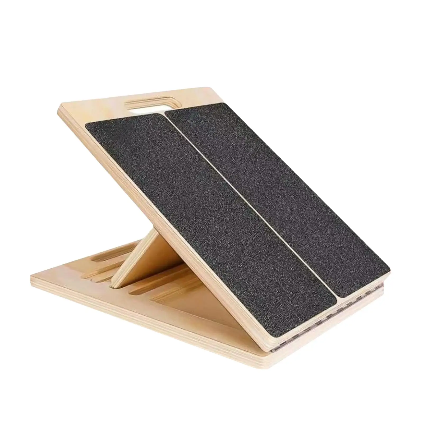 Slant Board Calf Stretcher Folding Balancing Practice Portable Wood Calf Stretch Board for Home Gym Sports Exercise Workout Yoga