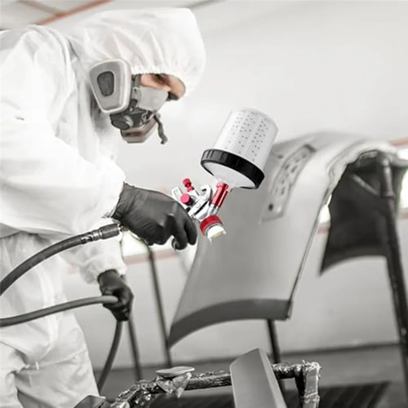 

Paint Sprayer With Paint Mixing Cup, Paint-Gun Kit Contain 1.4 1.7 2.0 Mm Nozzles 10 Disposable 600ML Cups-AA26