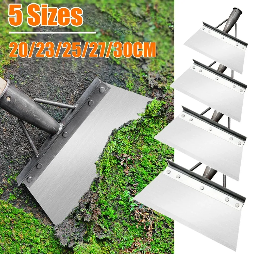 Steel Flat Shovel Multi-Functional Garden Scraper Shovel Rust Resistant Farm Weeding Planting Shovel for Digging in Garden Beds