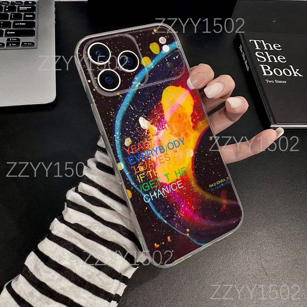 Etui na telefon R-RadioheadS In Rainbows do iPhone 17,16,15,14,13,12,11 Pro,Max,Plus,X,XS,XR,SE4,E Mini Transparent Soft
