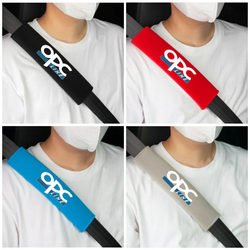 Cotton Car Seat Belt Safety Belt Shoulder Protector Cover For Opel OPC line Astra H G J Insignia Mokka Zafira Car Accessories