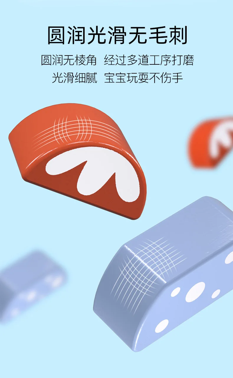 بناء قلعة عالم الآيس كريم الخشبية وتجميع مكعبات البناء الملونة، ألعاب ألغاز الجسيمات الكبيرة للأطفال، XT183