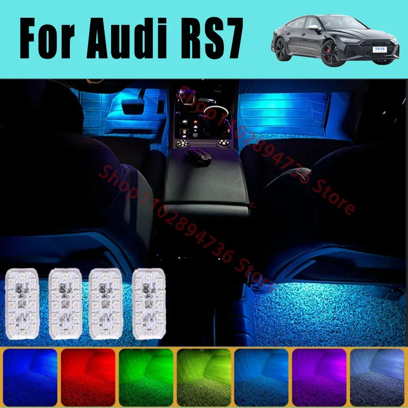 

RGB Footwell Lights Luggage Compartment Car Led HD Seat Lamp For Audi RS7 Car LED Atmosphere Decorative Lamp