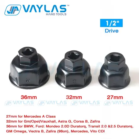 오일 필터 렌치 캡 하우징 제거 도구 6 플루트 27MM 32MM 36MM 1/2 드라이브