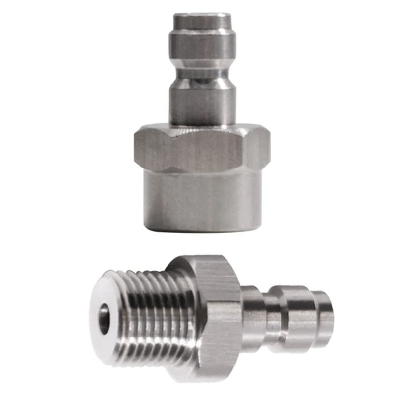 M08K 2 Pcs Universal 8mm Quick-Disconnect Plug Adapter, M11x1 Female Thread and External Thread for Carbon Dioxide Adapter
