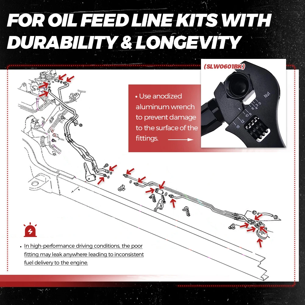 4AN bis 7/16-24 4AN auf M12 x 1,5 6AN bis 5/8-18 Außenblende auf Außengewinde Turbo-Ölzufuhr-Adapteranschluss für GT25/28/30/35/35R