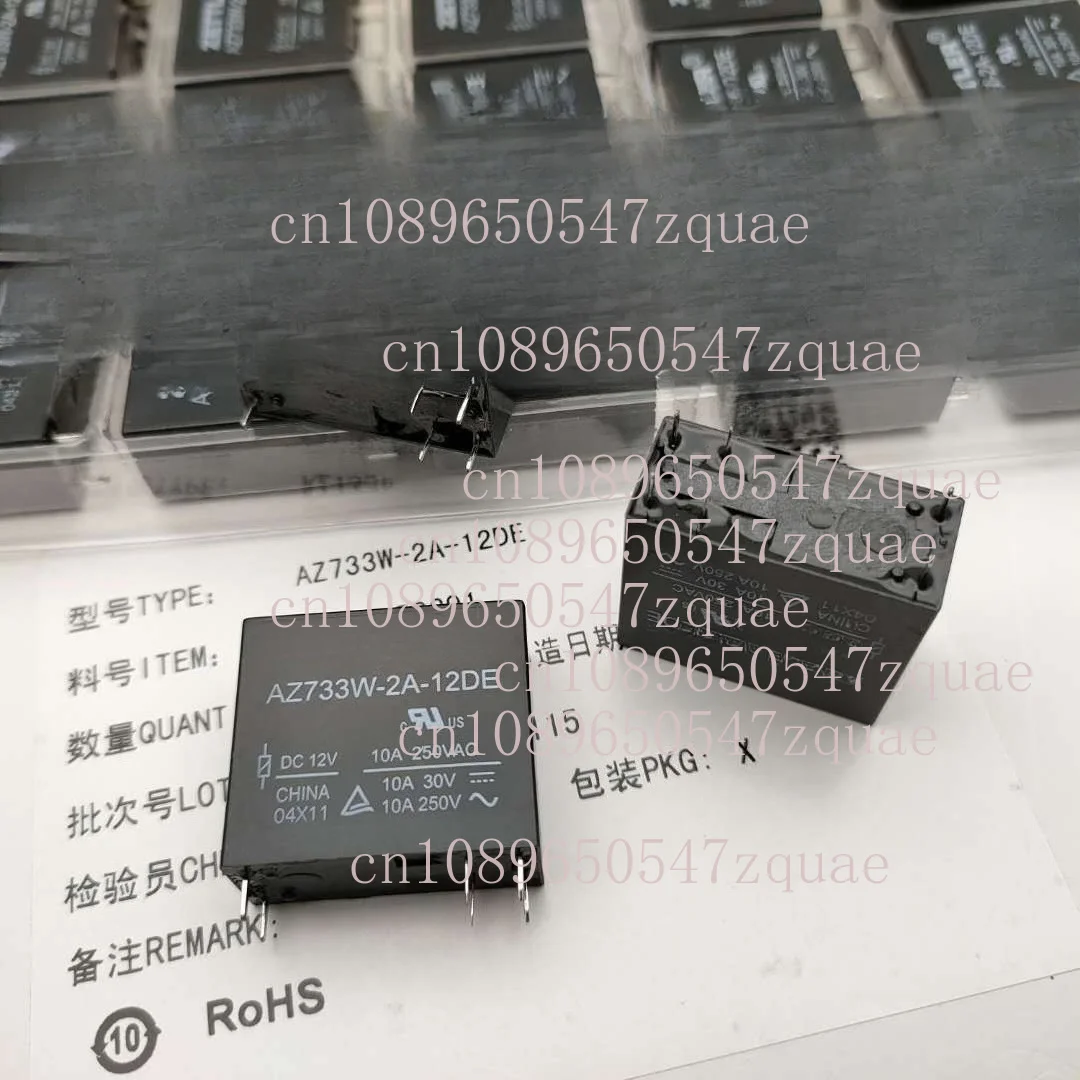 For ZETTLER AZ733W-2A-12DE 12VDC 10A 250VAC 6 Pins Power Relay
