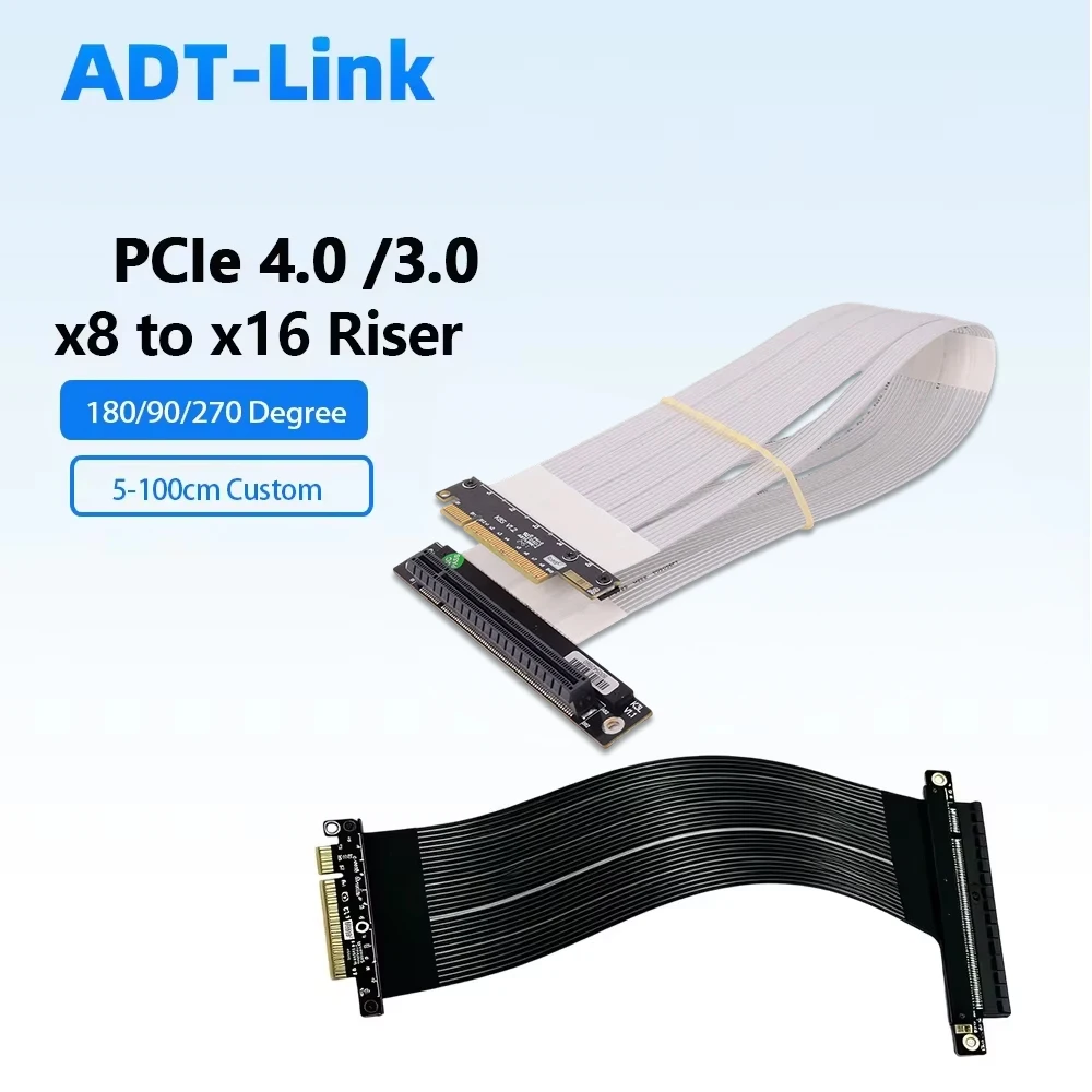 cable-adaptateur-de-rallonge-gpu-plat-personnalise-adt-link-pcie-40-30-x8-vers-x16-pour-gpu-nvidia-amd-180-90-270-degres-5-100-cm