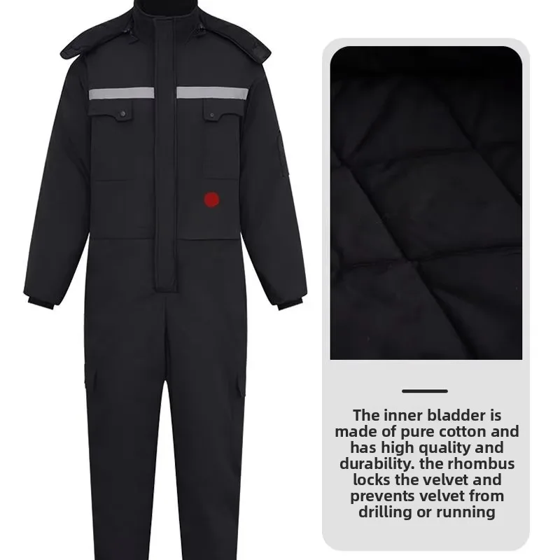New Winter Jumpsuit Tear Resistant Thick Wear-resistant Warm Motorcycle Riding Suit Cold Resistant Suit 오토바이 방한복 5XL