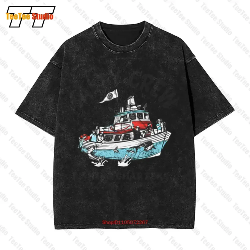 

Salty Crew Fishing Charters Vintage Oversized T-Shirt White 9KI2