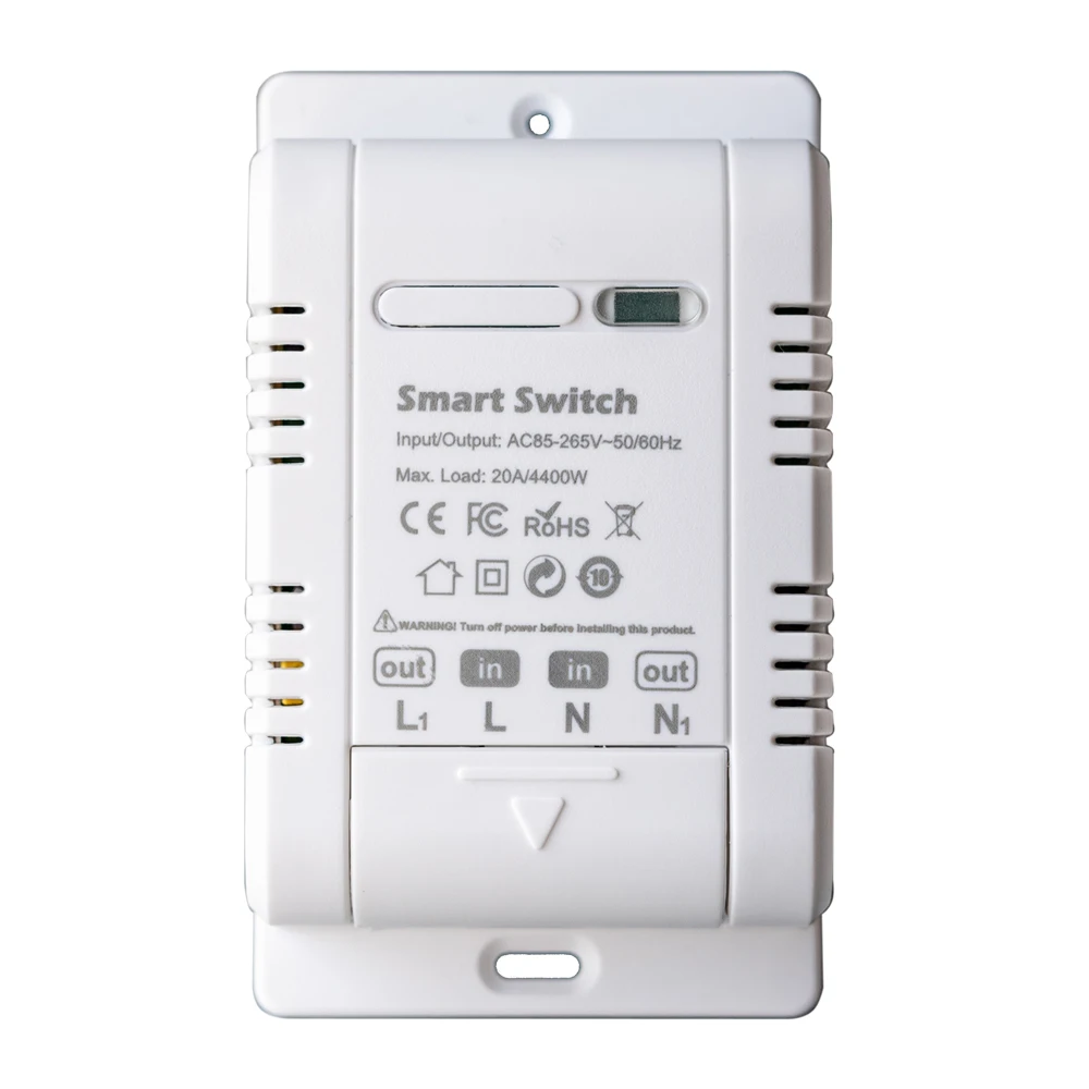 Tuya Smart High Power Switch 20A Circuit Breaker Automation Modules Overload Protection App Control Works with Google Home Alexa