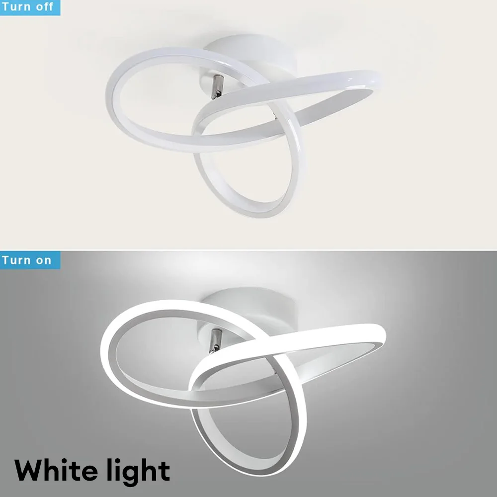 Plafoniere moderne per corridoio a LED Illuminazione domestica Luce tricolore regolabile per luci da balcone per camera da letto, soggiorno,