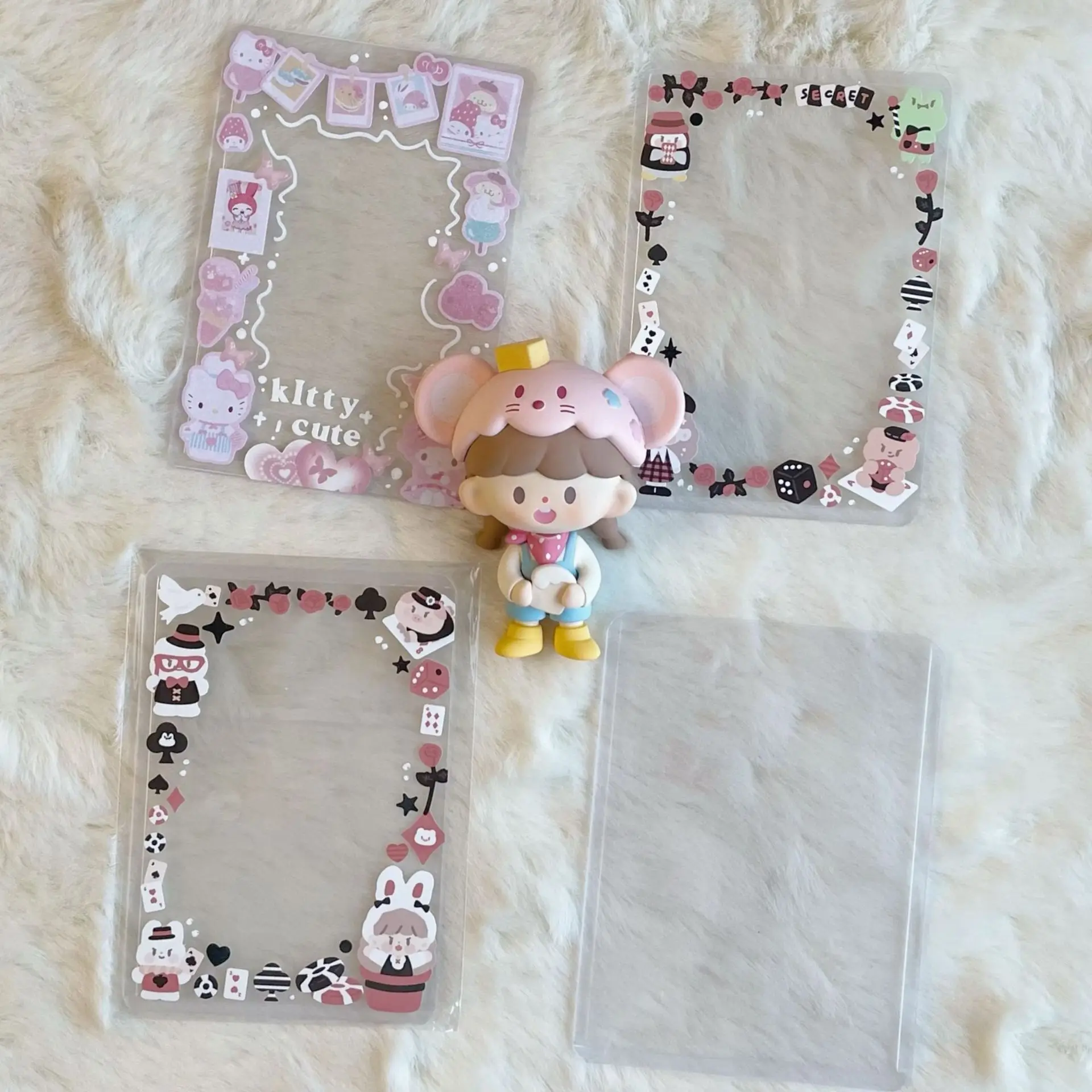 Imagem -04 - Kpop Pvc id Card Holder Kpop Papelaria Folha Acrílica Protetor Photocard Titular Titular do Cartão de Trabalho Coréia Toploader Decor Pcs 10 Pcs