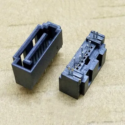 10PCS SATA Hard Disk Socket 7P Full Cover Male SATA Connector 180 Degree DIP A/B Type