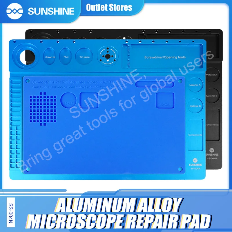 SUNSHINE SS-004N Microscope holder Working Table Stand with Silicone Repair Soldering Mat Repair Pad Phone Welding Tool