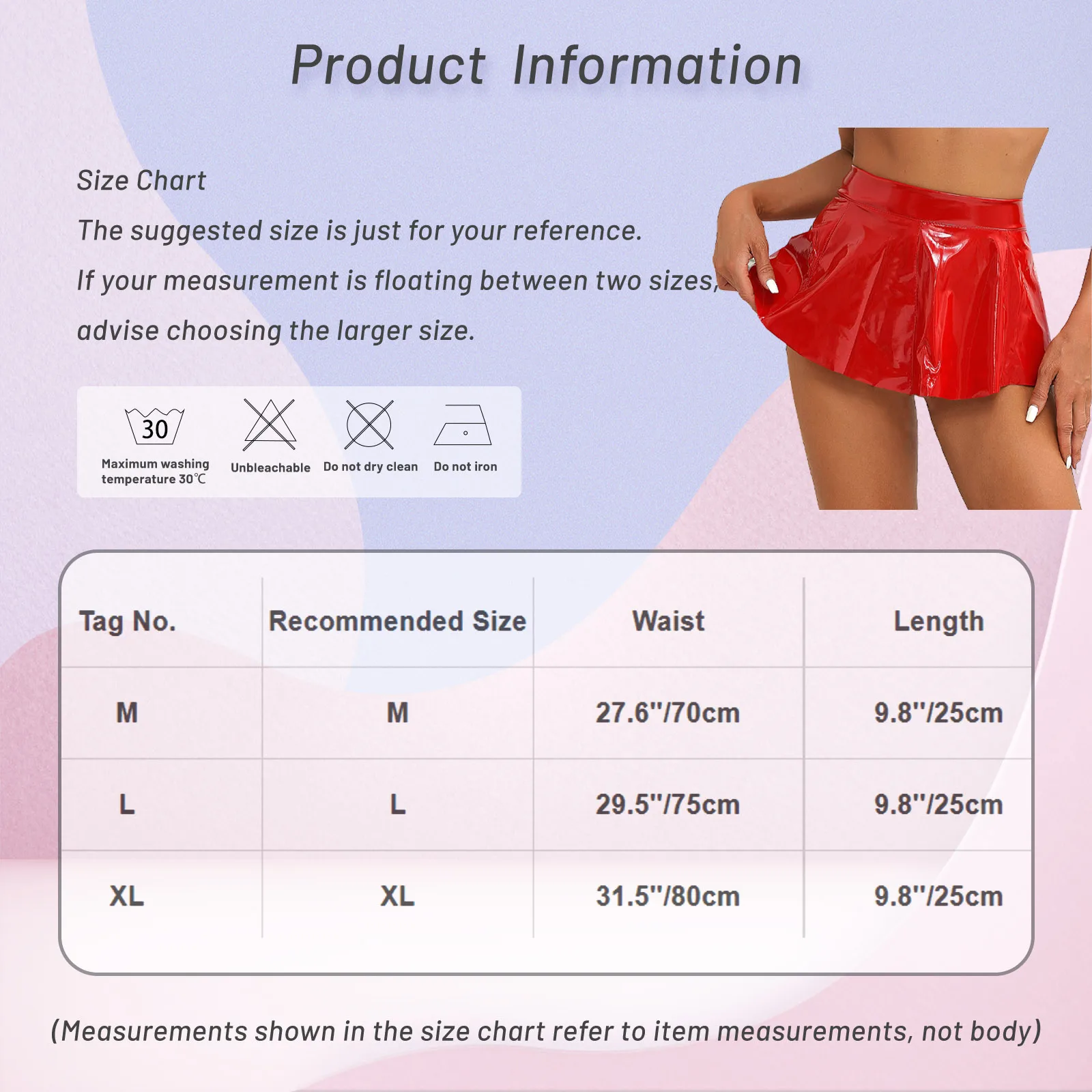 Sexy Womens Patent Leather Mini Skirt Wetlook Zipper A-Line Flared Skirts Club for Rave Dancing Party Nightclub Music Festival