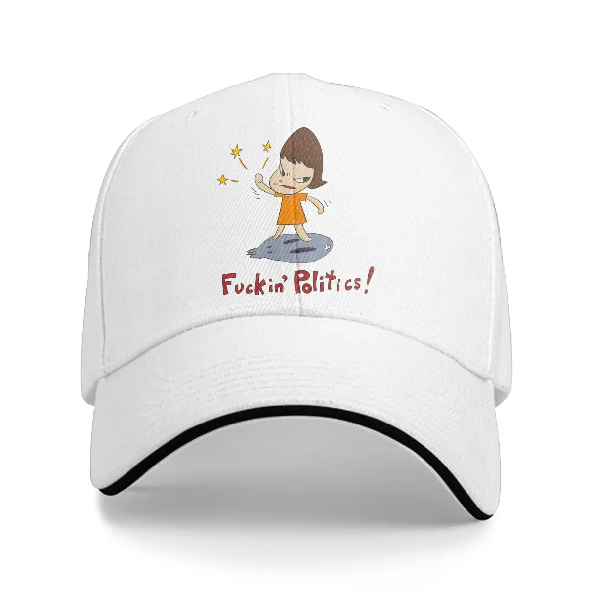 Yoshitomo Nara Japanse Artist Multicolor Hoed Punaked Unisex Cap Boze Girl Casual Vizier Bescherming Hoeden