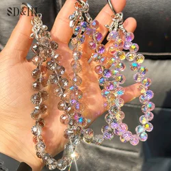 Colorful Crystal Phone Chain For Daily Women And Girls Mobile Keyring Jewelry Bag Accessories Sparkle Keychain Accessories