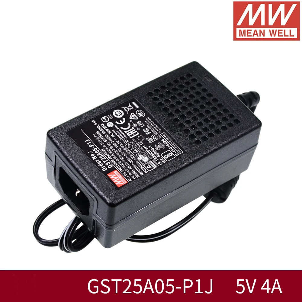 Mean Well 25W Adaptor 5V 7.5V 9V 12V 15V 18V 24V 28V 48V Meanwell Universal Charger Power Supply GST25A12-P1J GST25A05-P1J