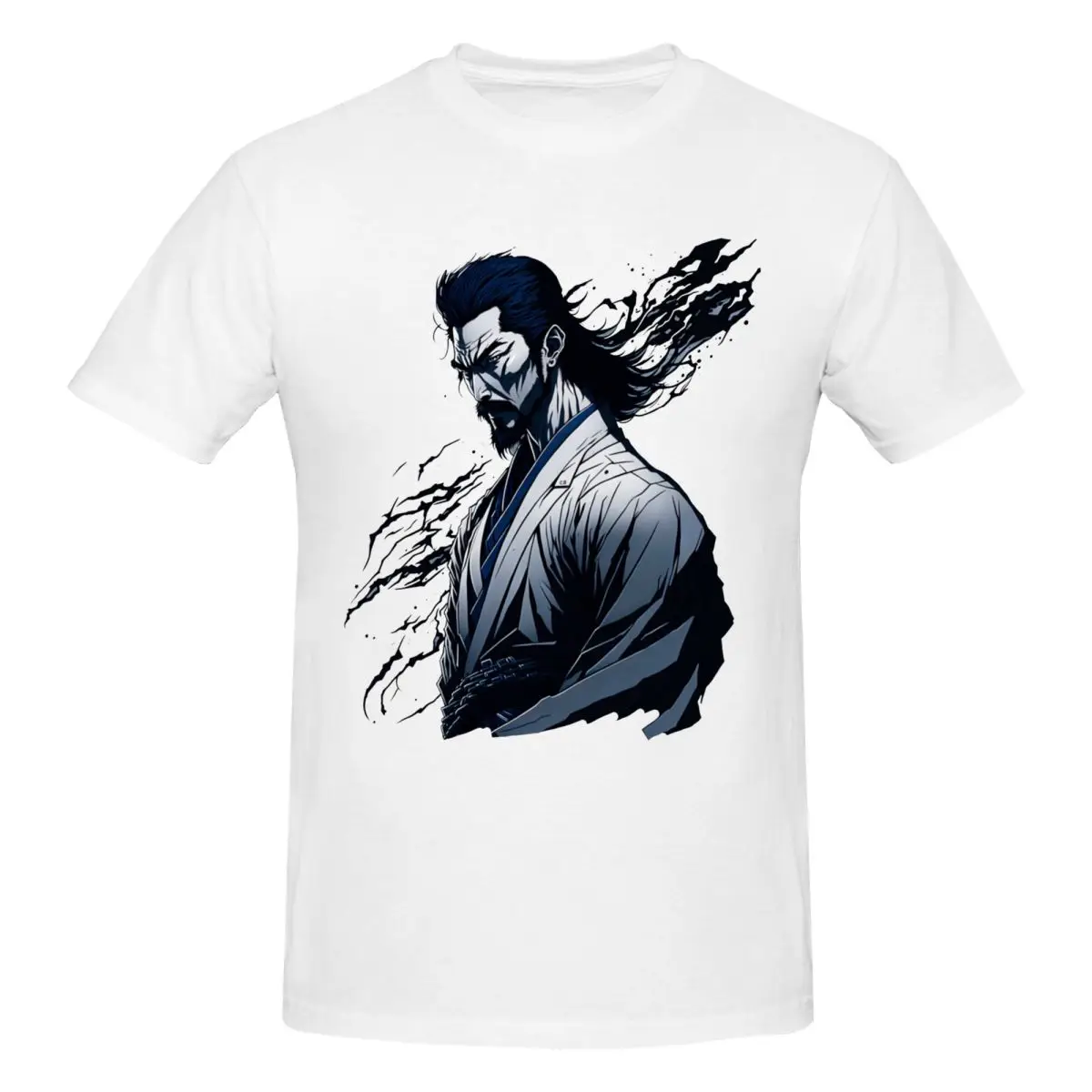 Men Miyamoto Musashi Retro T Shirt Vintage O-neck Cotton Men Tshirt