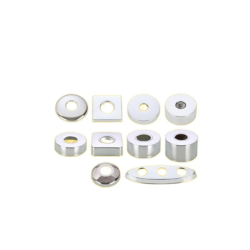 2PCS Stainless Steel Faucet Decorative Cover  Increase With High Depth Triangular Valve Shower Faucet Cover