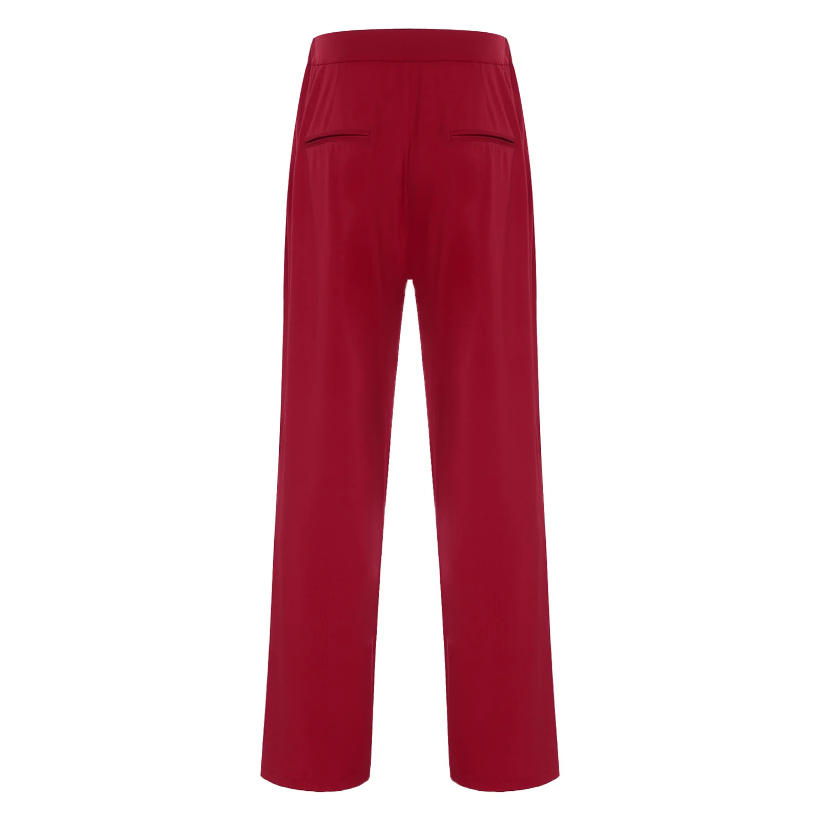 Pantalon Long de danse de Ballet latin pour hommes, bande élastique au dos, poches latérales, pantalon droit ample, vêtements de danse pour Rumba Tango, danse moderne