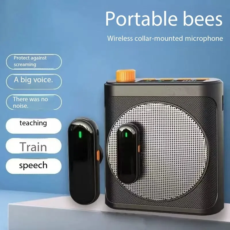 

New convenient all-in-one wireless lavalier microphone, magnetic amplifier, Bluetooth speaker, teaching guide, training outdoor