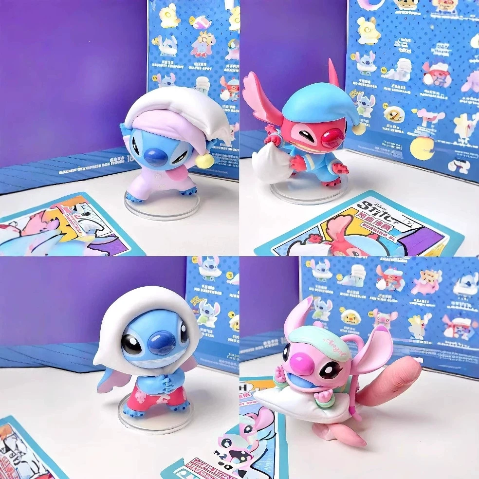 2026 New Stitch Pillow Fight Series Blind Box Bambole e figurine di peluche genuini Simpatici ornamenti per il desktop e decorazioni per auto
