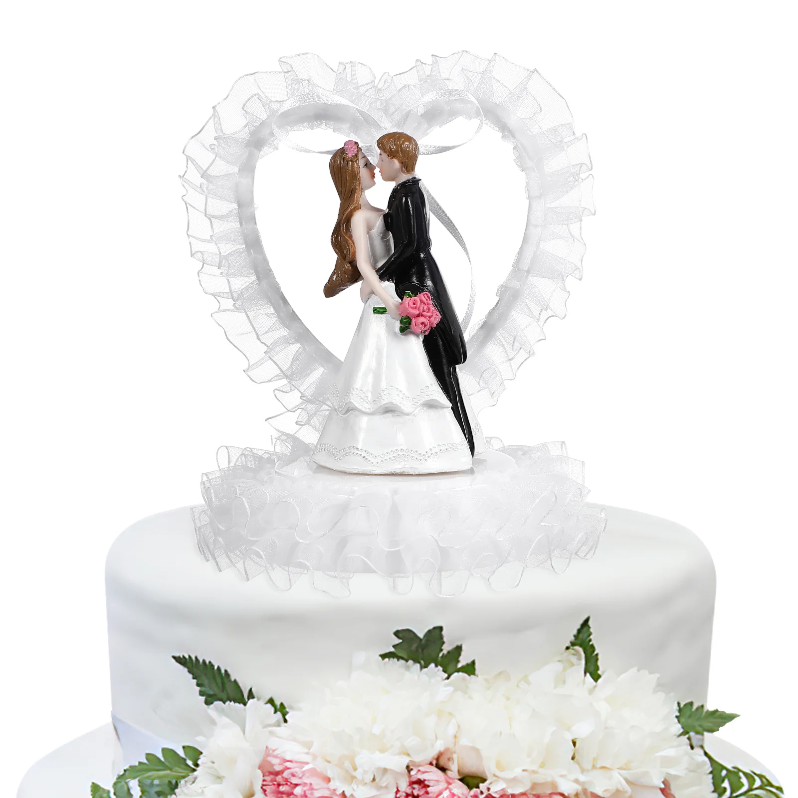 

Bride Groom Adornment Cake for Wedding and Ornaments Decor Paper Cup Decorations