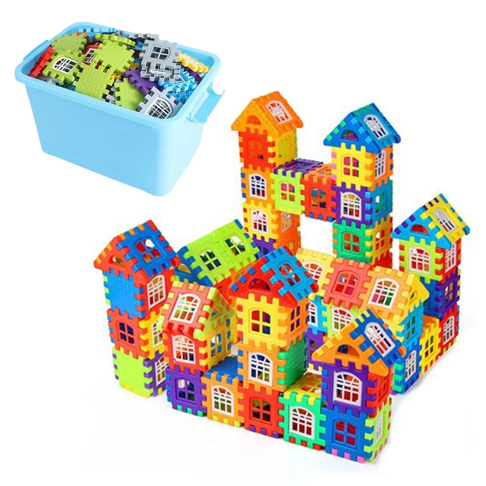 140/210 Pcs House Building Block Toy Construction Building Model Set House Building Kit for 3+ Year Old Boys and Girls