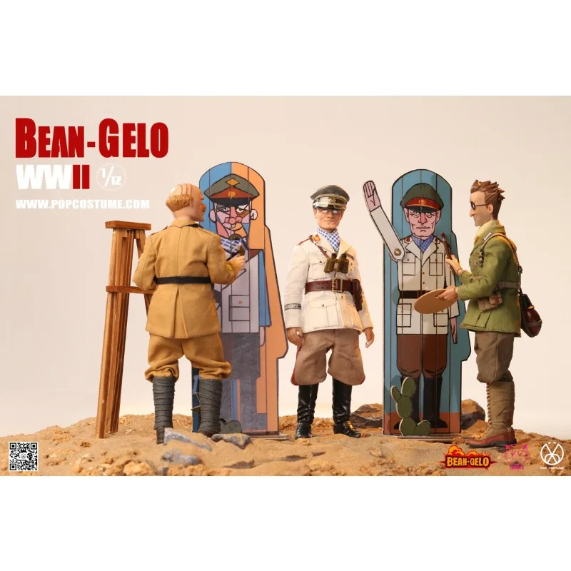 POPTOYS Original 1/12 Big Head Soldier Finished Product Mobile Soldier Doll Model Toy Gift Collection Ornament in Stock