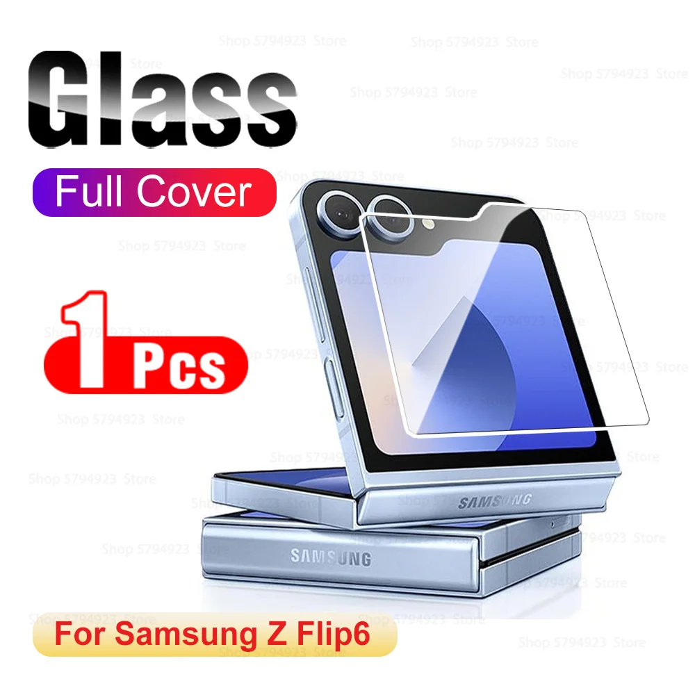 غشاء زجاجي واقي خلفي لسامسونج جالكسي Z Flip6 ، واقي شاشة 5G ، ZFlip 6 ، ZF6 ، ZFlip 6 ،