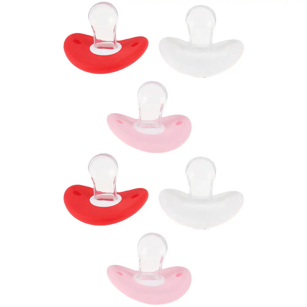 

6Pcs Silicone Baby Pacifier Christmas Elements Santa Claus Snowman Elk Designs Infant Soother Portable Safe Pacifier for 0-3