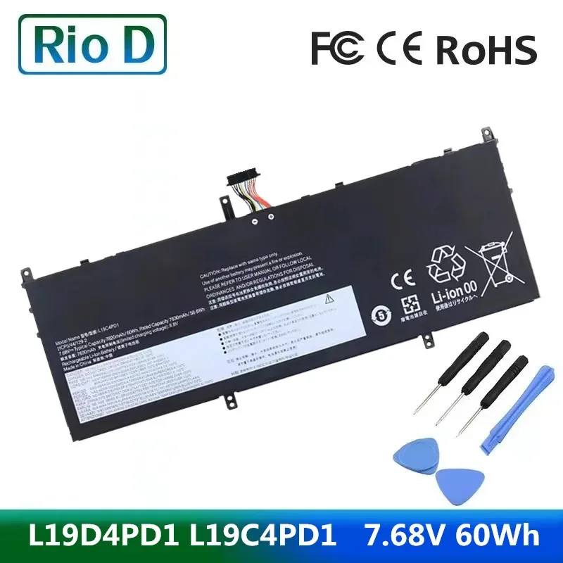 L19C4PD1 Laptop Battery 7.68V/60Wh L19D4PD1 L19M4PD1 L19L4PD1 5B10U65274 5B10U65275 SB10W67395 For C640 13 C640-13IML