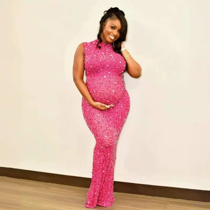 Eleganti abiti da festa con strass lussuosi abiti da compleanno per celebrazioni, palline da sposa, scintillanti, couture per abiti da baby shower