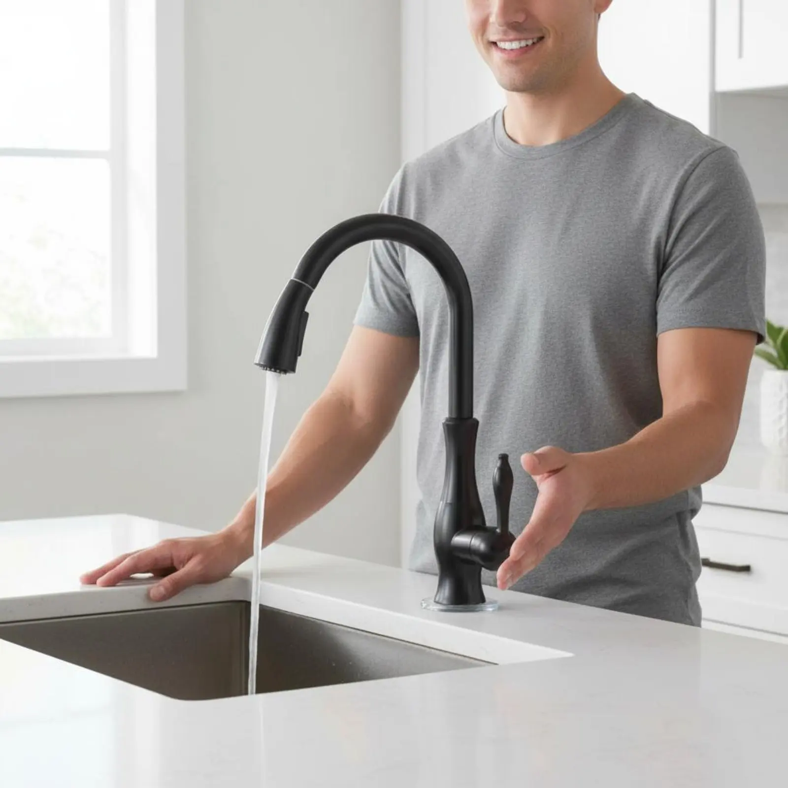 

Выдвижной кухонный смеситель из прочной латуни, устойчивый к ржавчине, для автодомов