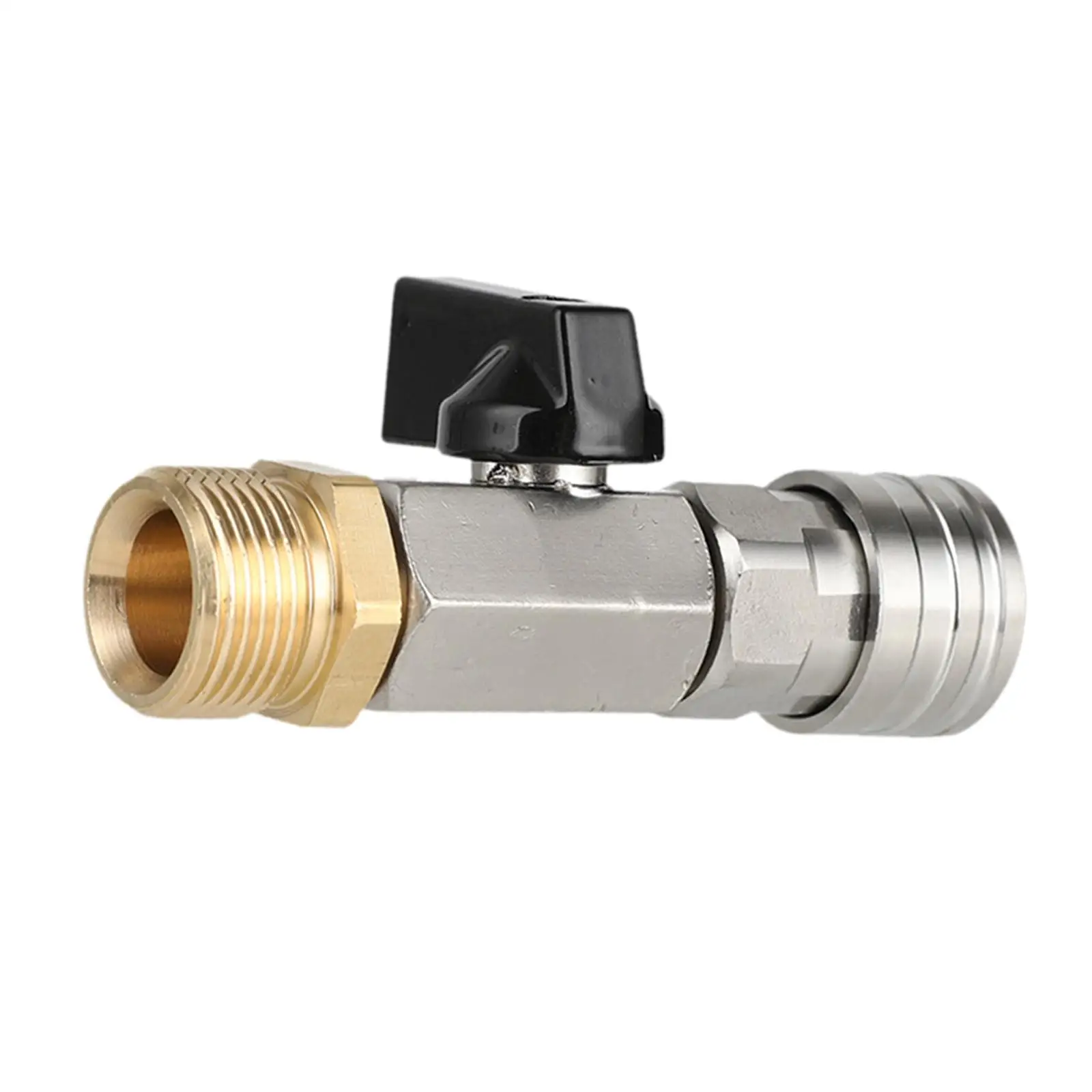 Pressure Washer Fitting Stainless Steel Ball Valve 1 4 Inch Quick Connect Water Pipe Coupler for M22 Cleaning Hose Control