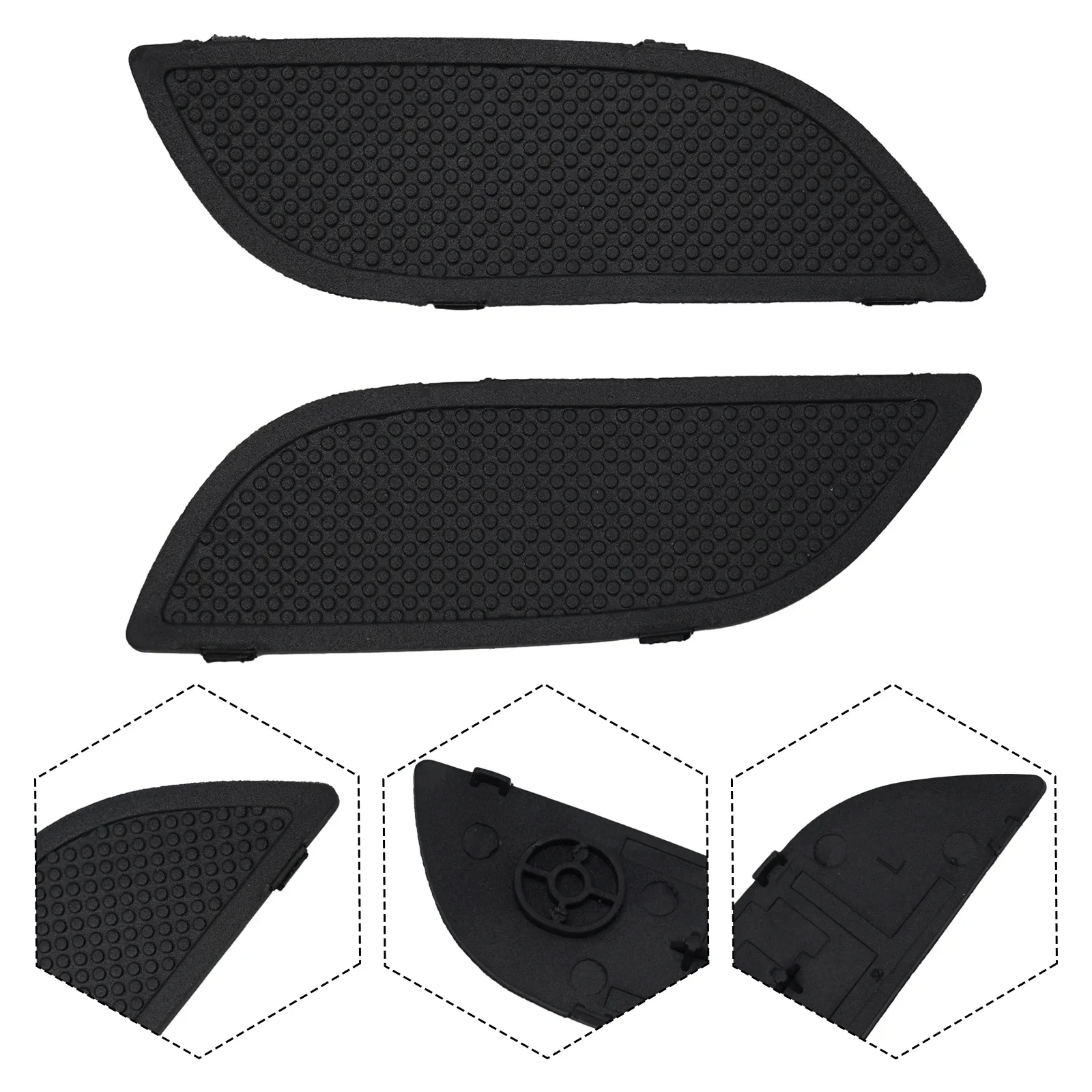 Armrest Door Handle Pull Pocket Cap Cover Set 2 Pieces For Honda For CR-V 2012-2016 Front Left And Right Side Clip-On ABS