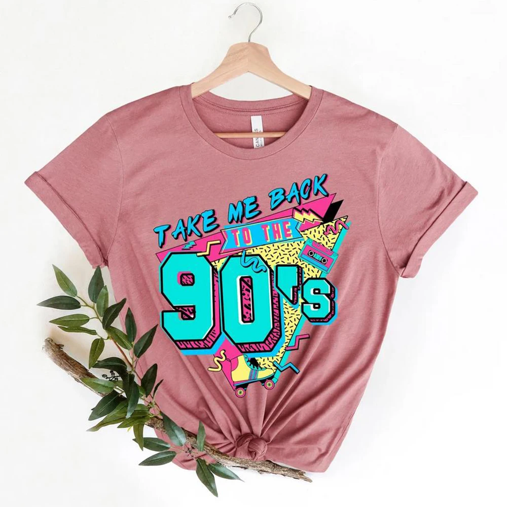 

Take Me Back To The 90's Shirt Retro Old Funny Day Shirts 1990 Y2k Aesthetic Clothes Old But Gold Days Tees Women Kawaii Tops