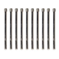 LETAOSK New 10Pcs 3mm Diamond Coated Drill Bit Hole for Glass Granite Marble Tile Saw Core Drills
