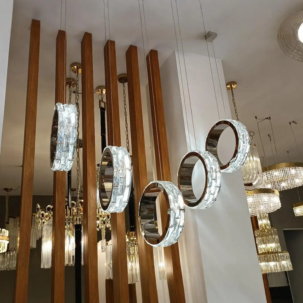 Light luxury crystal creative led empty headlights, luxury high-end club corridor lights, stainless steel special-shaped
