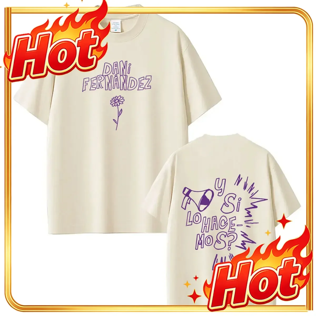 Y Si Lo Hace Mos Dani Fernandez Tour 2026 Print T-shit Men Women Hip-hop T-shit Loose Casual Cotton Aesthetic Trendy T-shirts