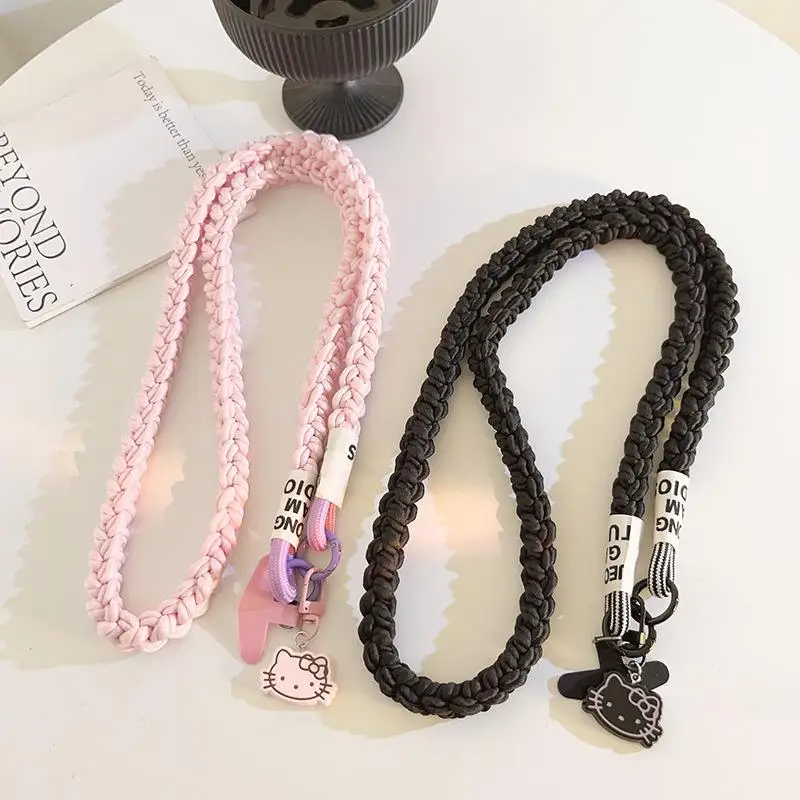 1 ชิ้น KT Cat จี้สร้อยคอสําหรับโทรศัพท์มือถือพลาสติก Patch Crossbody คอคลิป Snap แขวนเชือก