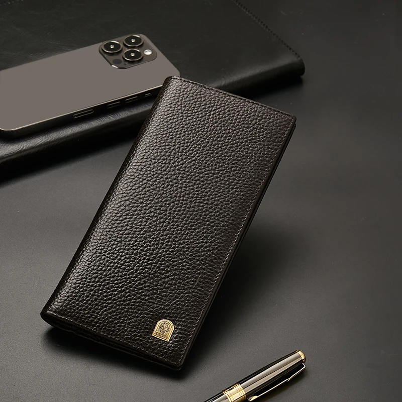 LAORENTOU erkek cüzdan yumuşak hakiki deri cüzdan iş kartı için yeni varış uzun çanta cüzdan el çantası baba için