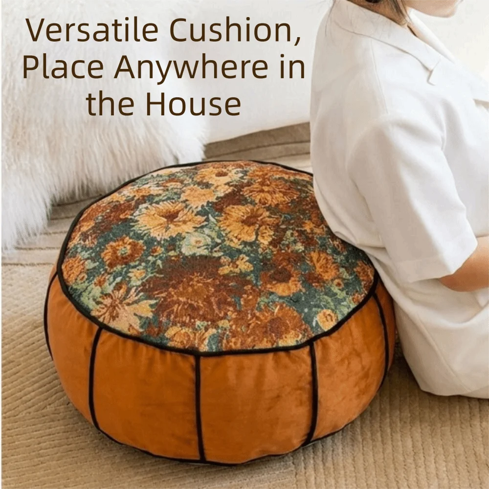 Jacquard Fabric Lazy Cushion Warm and Cozy Home Non-slip Bottom Seat Cushion Washable 10 Colors Available Floor Cushion