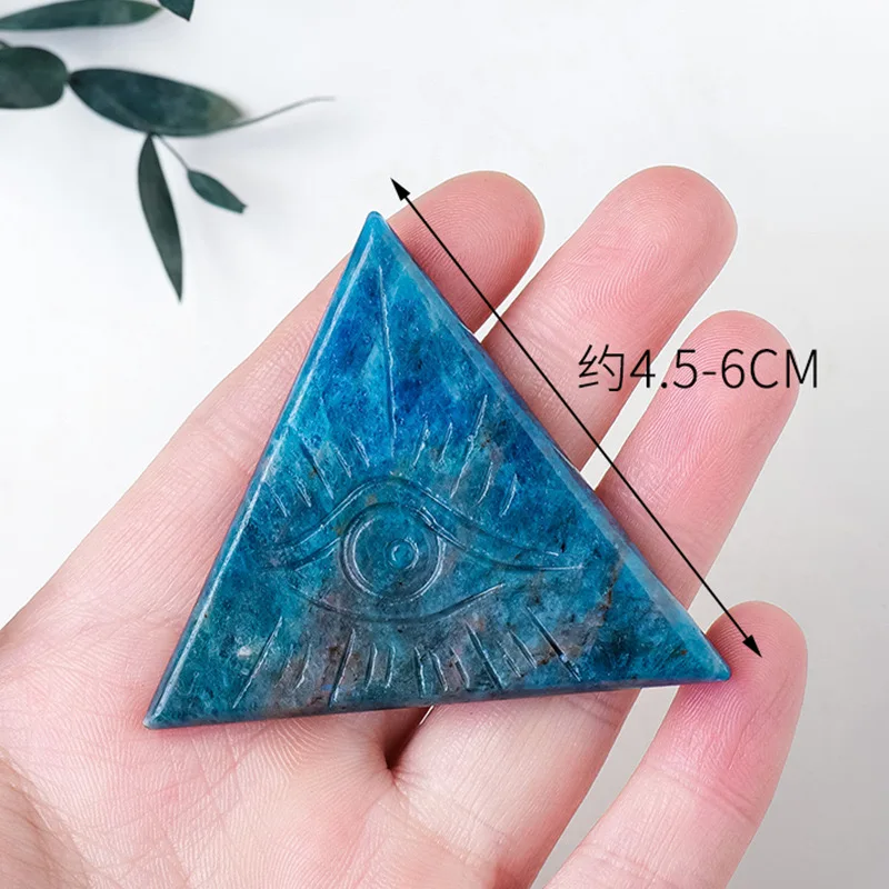 Apatite Nature Eye Of The Devil Pyramid Crystal Reiki Healing Gemstone For Gift Decoration For Home Office Table Decor Halloween