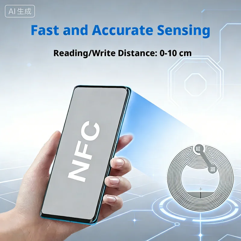 NTAG213 NTAG215 NFC Tags Stickers Universal Rewritable Round NFC Smart Labels for All NFC Enabled Devices